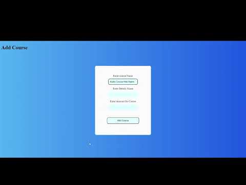 Course Selling Website