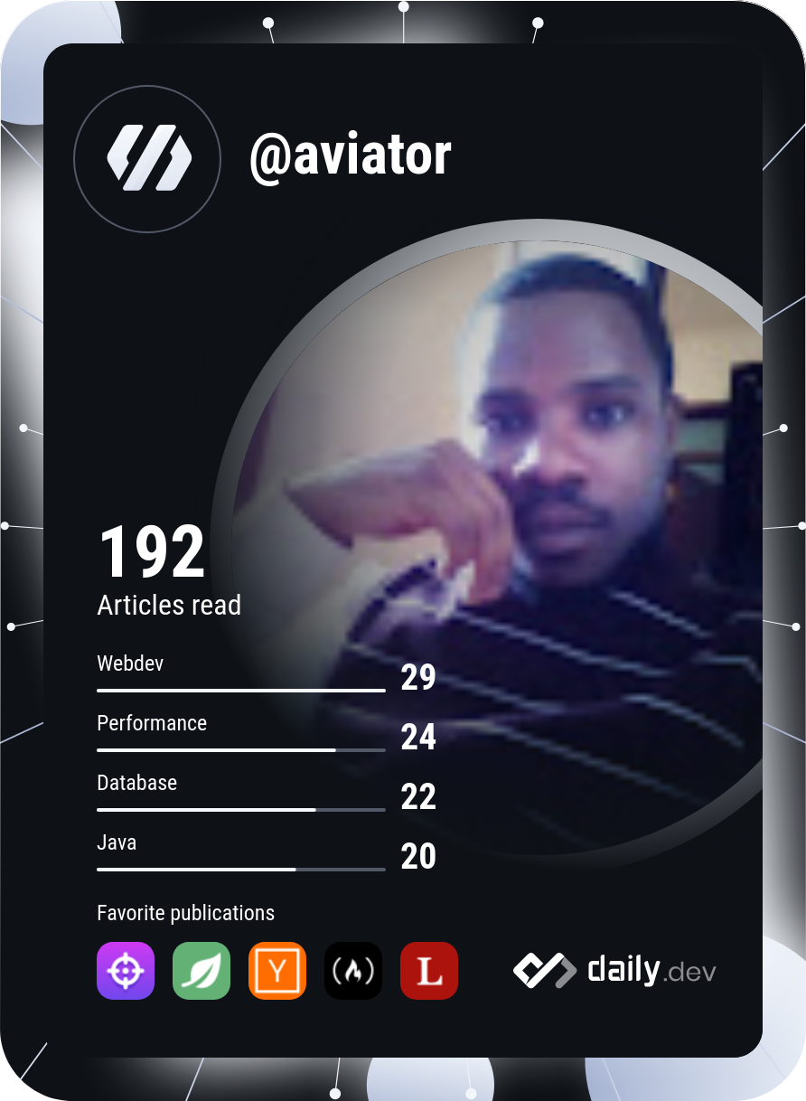 Aviator K's Dev Card