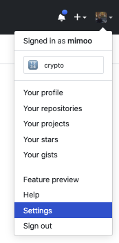 github settings