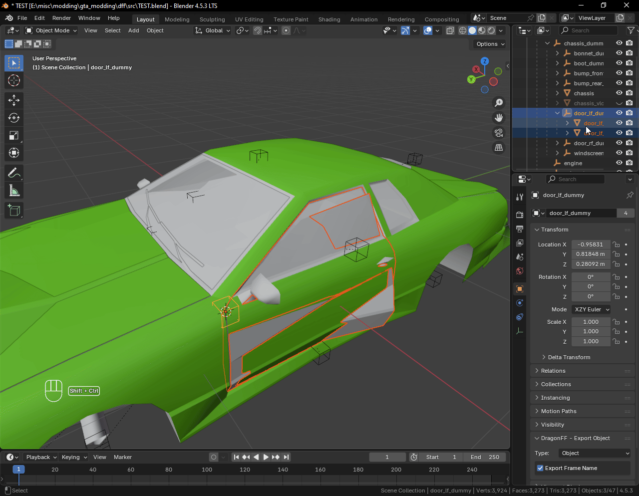Select geometry objects