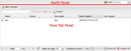 Map Manager basic layout