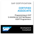 SAP Certified Development Associate - Programming in SAP S/4HANA for SAP NetWeaver ABAP Programmers