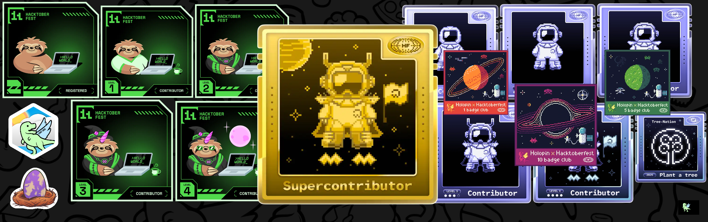 An image of @likhithsp's Holopin badges, which is a link to view their full Holopin profile