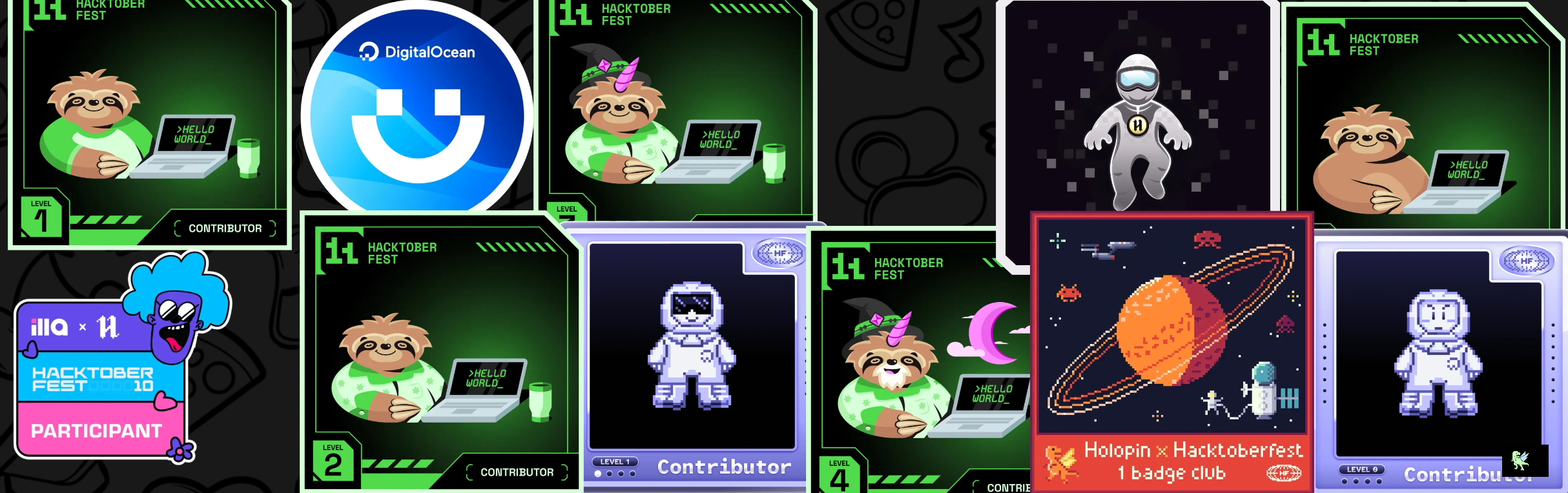 An image of @expl0it29's Holopin badges, which is a link to view their full Holopin profile