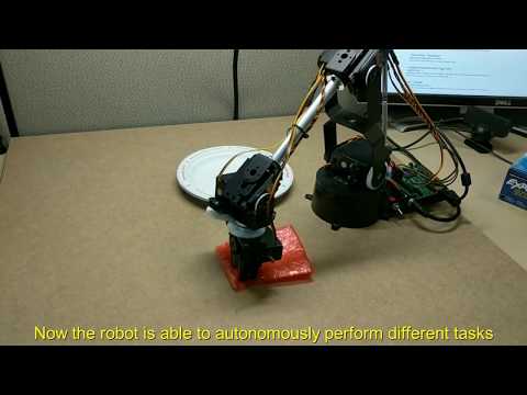 Videos of task demonstration and autonomous performance by a Lynxmotion AL5D robot