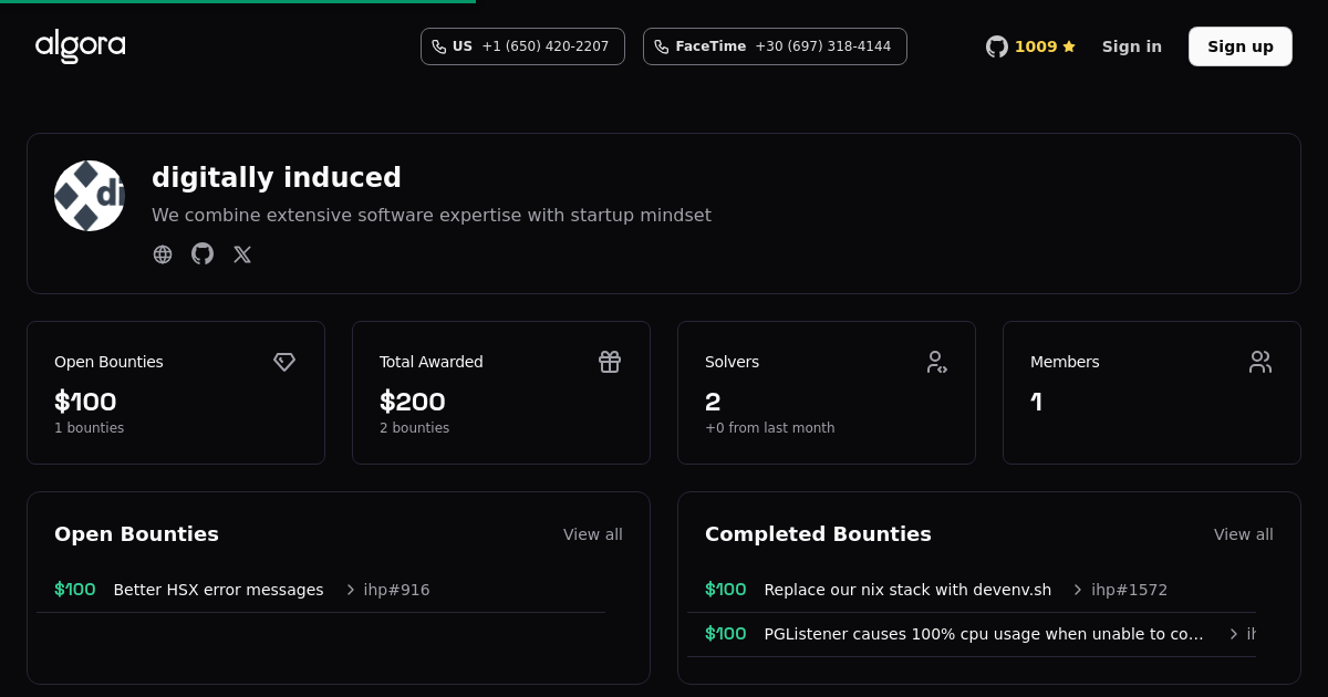 Bounties of digitallyinduced