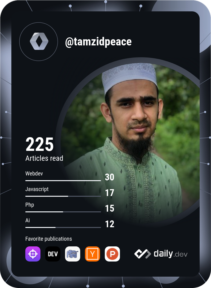 Arafat Kamal's Dev Card