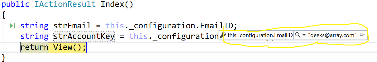 appsettings values to ASP.NET MVC application using dependency injection