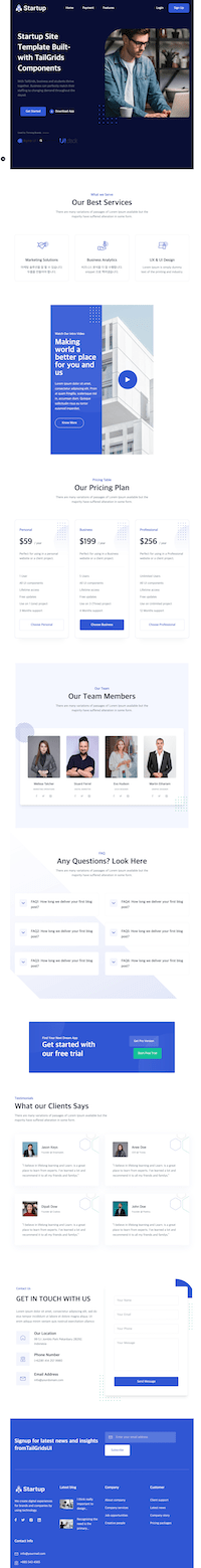 TailGrids - Startup Site Template