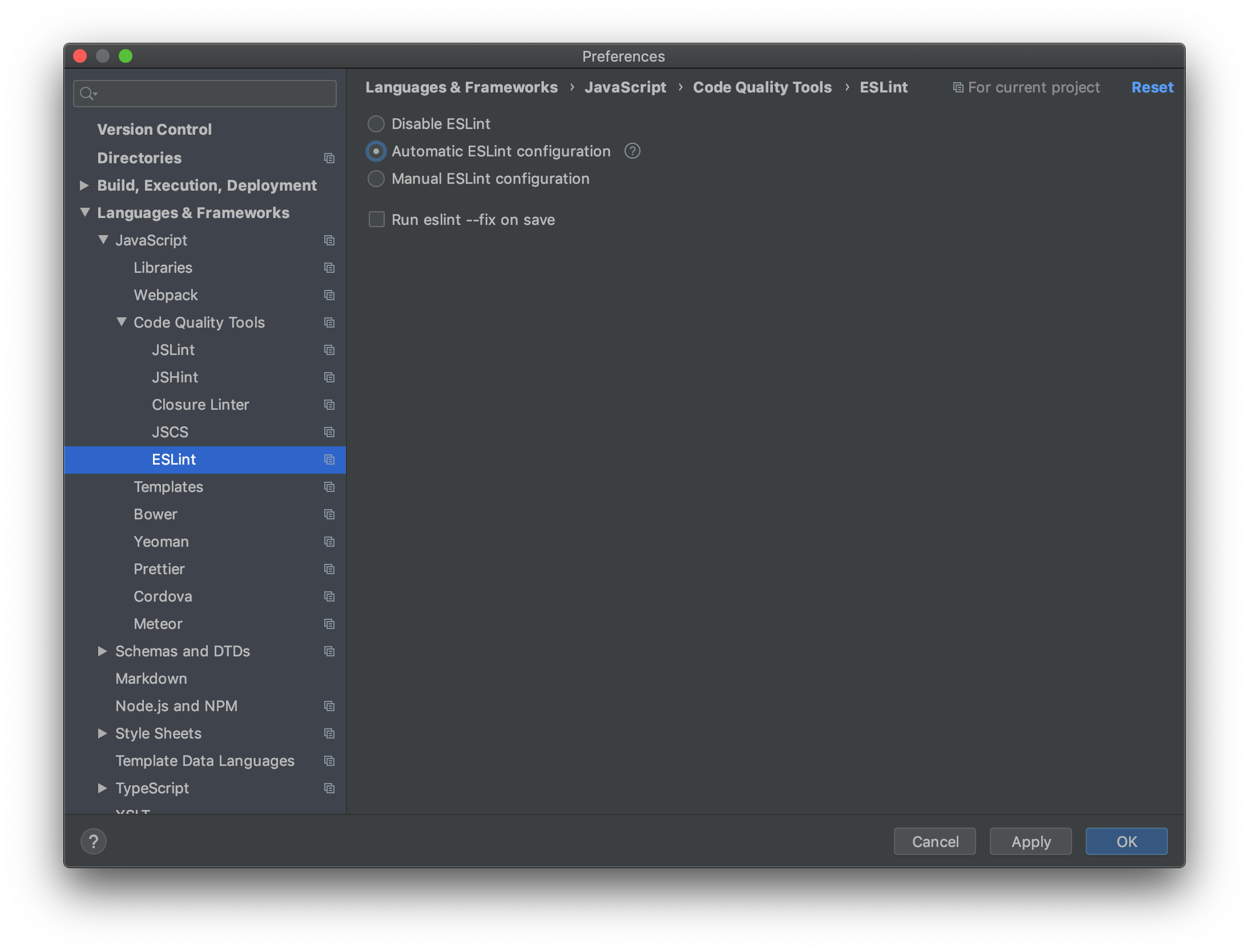 ESLint configuration