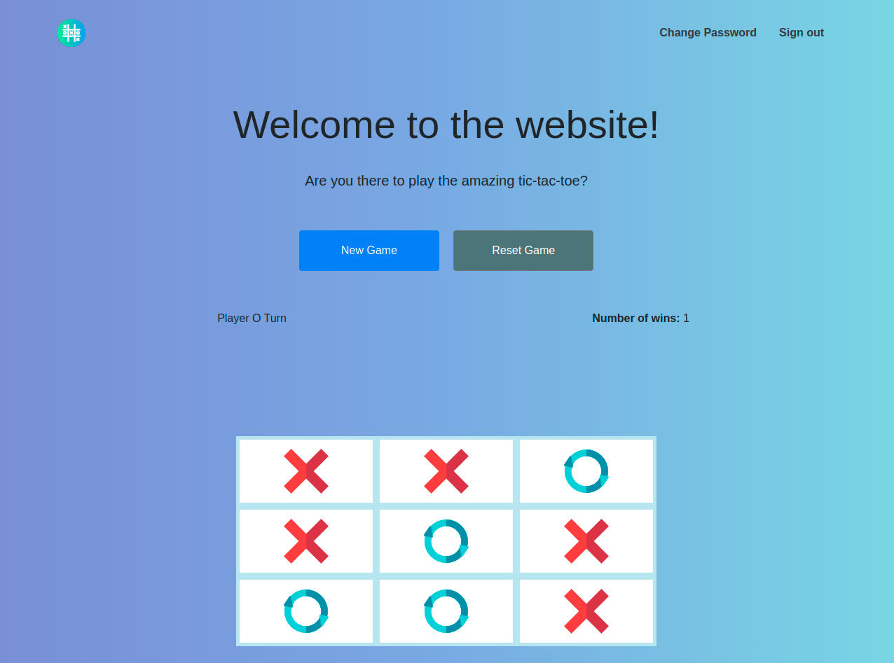 Tic Tac Toe Layout 