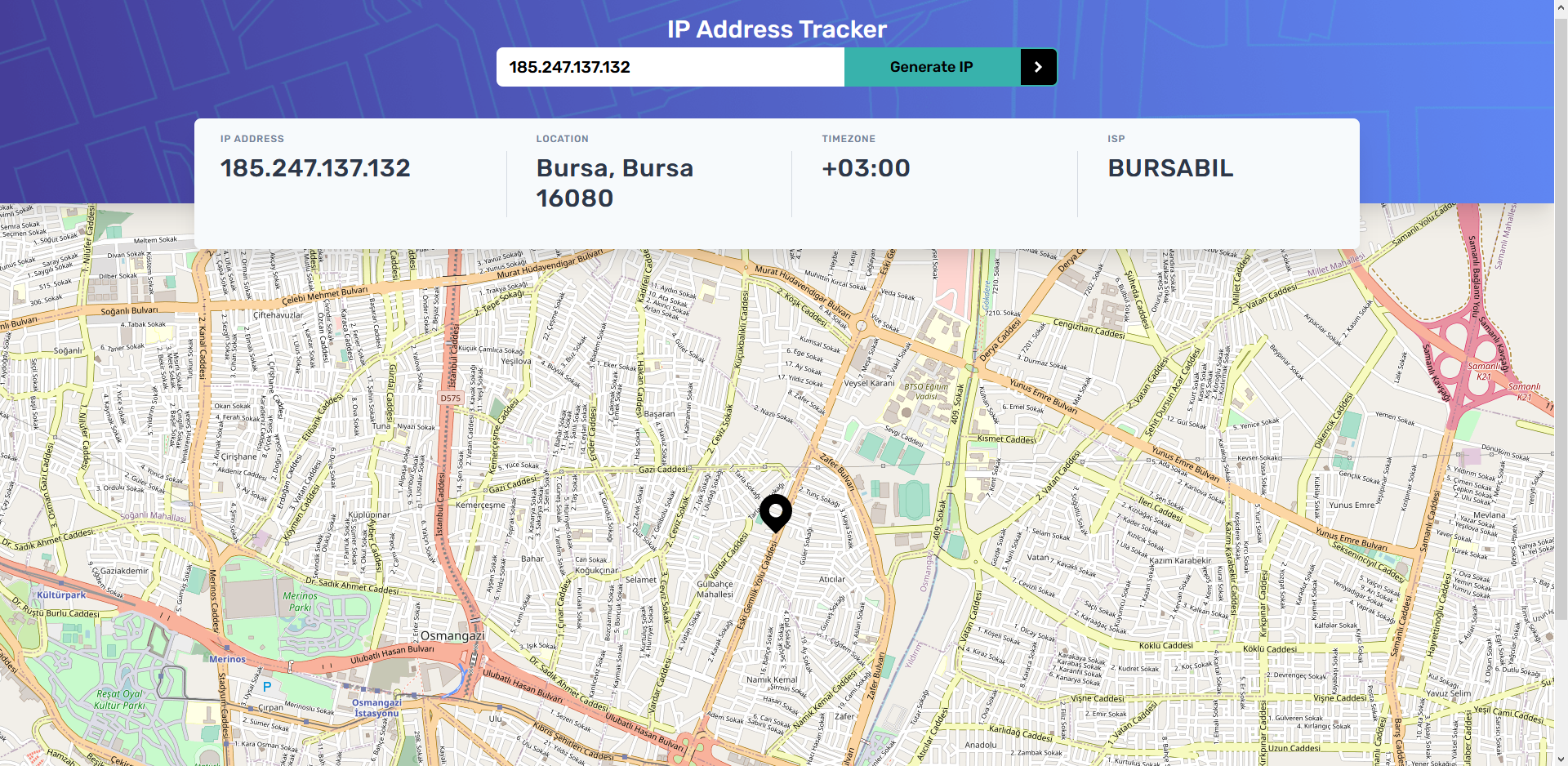 IP Tracker Screenshot