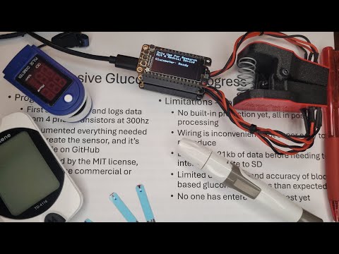 YoutTube Video, Noninvasive Glucometer, Part 1, Initial Design Progress