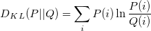 KL Divergence Equation