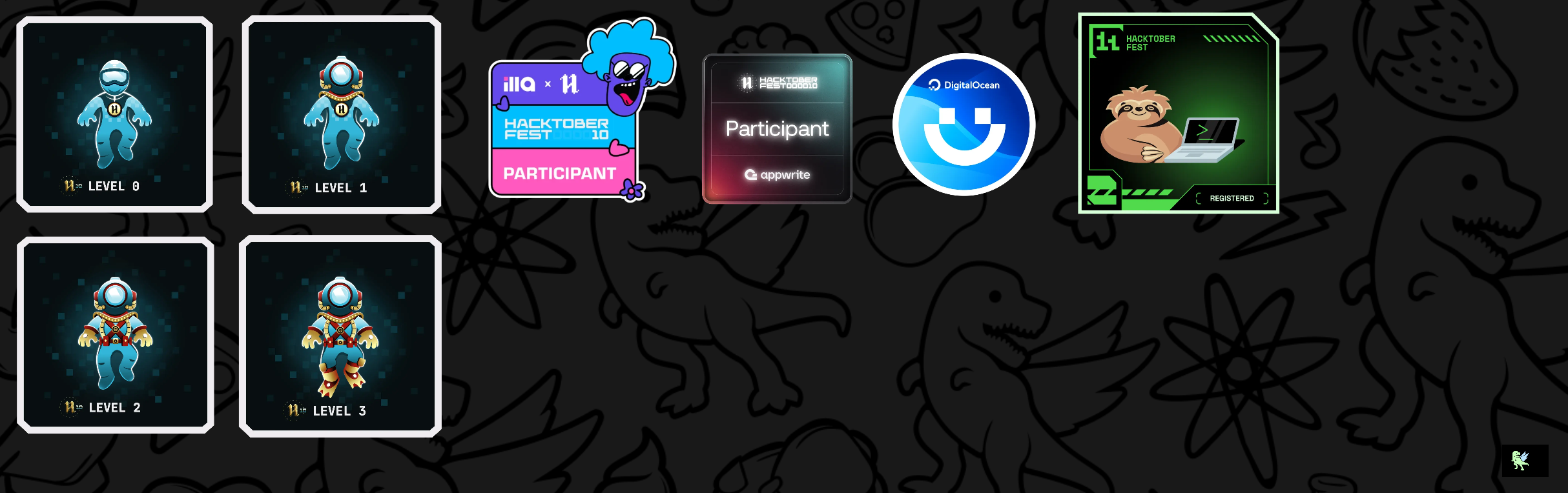 An image of @deveresthood's Holopin badges, which is a link to view his full Holopin profile