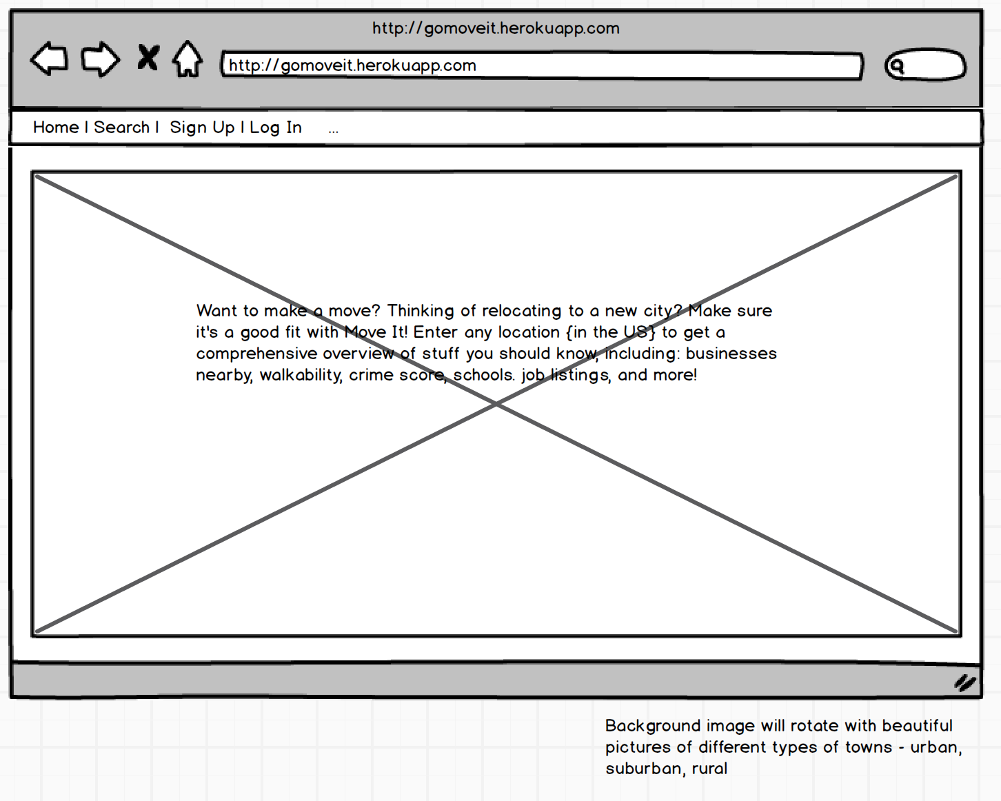 Homepage Wireframe