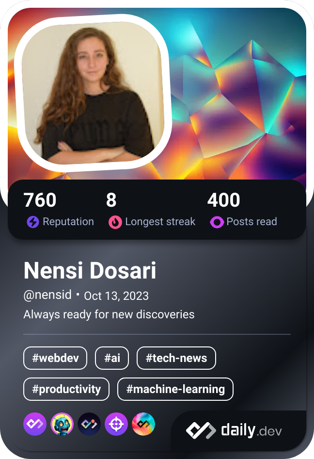 Nensi Dosari's Dev Card