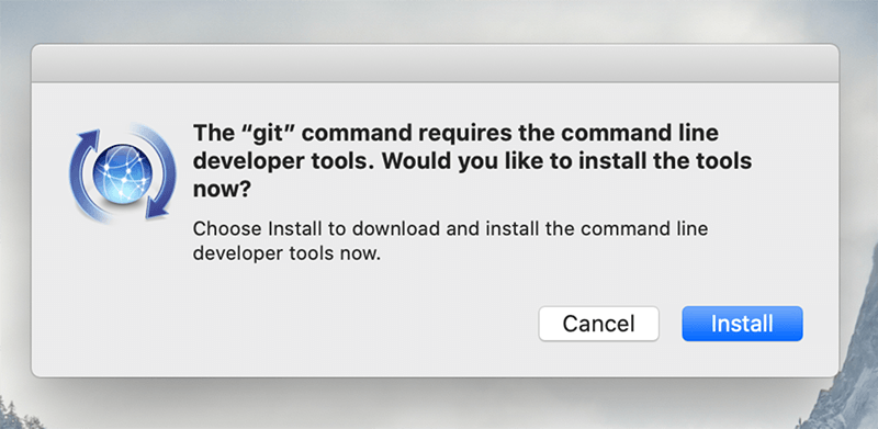 Mac git command requies command line developer tools