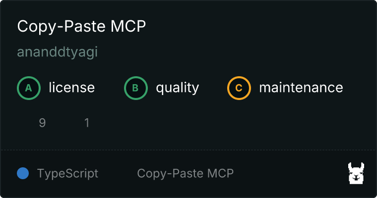 Copy-Paste MCP server