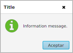 Information dialog