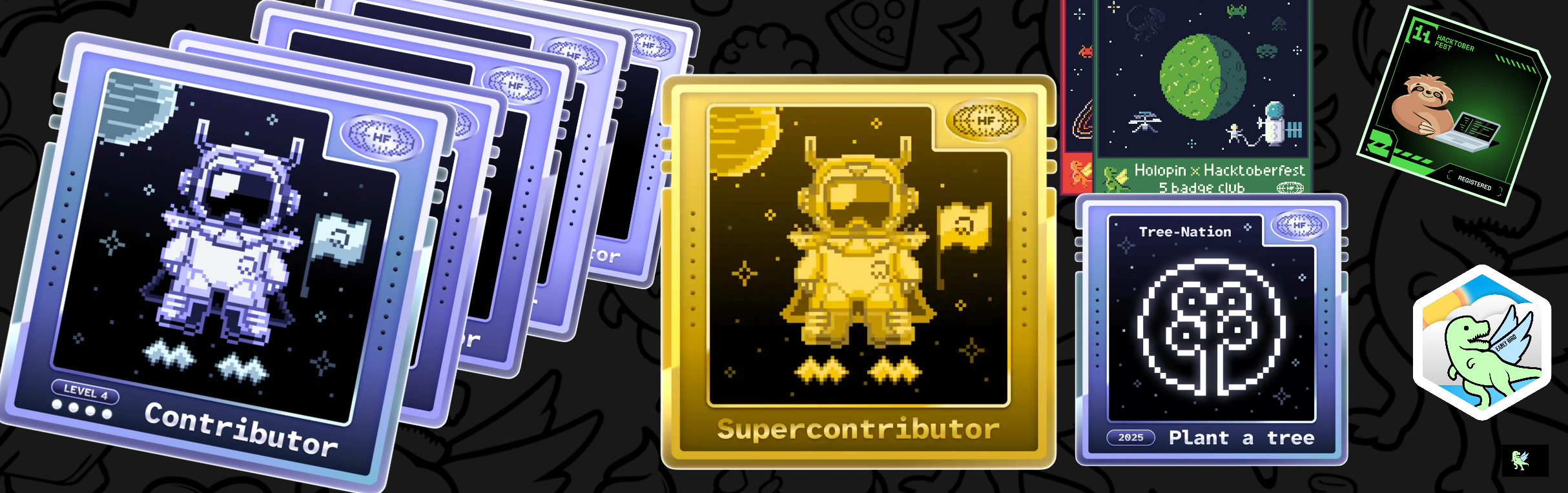 An image of @vamsiop's Holopin badges, which is a link to view their full Holopin profile