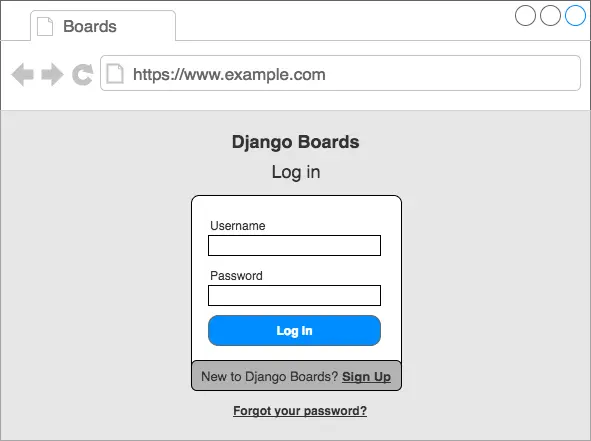 Figure 3: Log in page