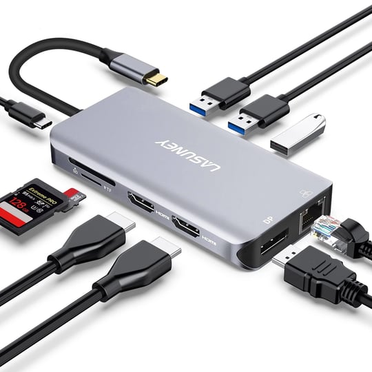 lasuney-triple-display-usb-type-c-hub-with-to-2-hdmi-displayport-pd3-0-ethernet-3-usb-ports-sd-tf-mu-1
