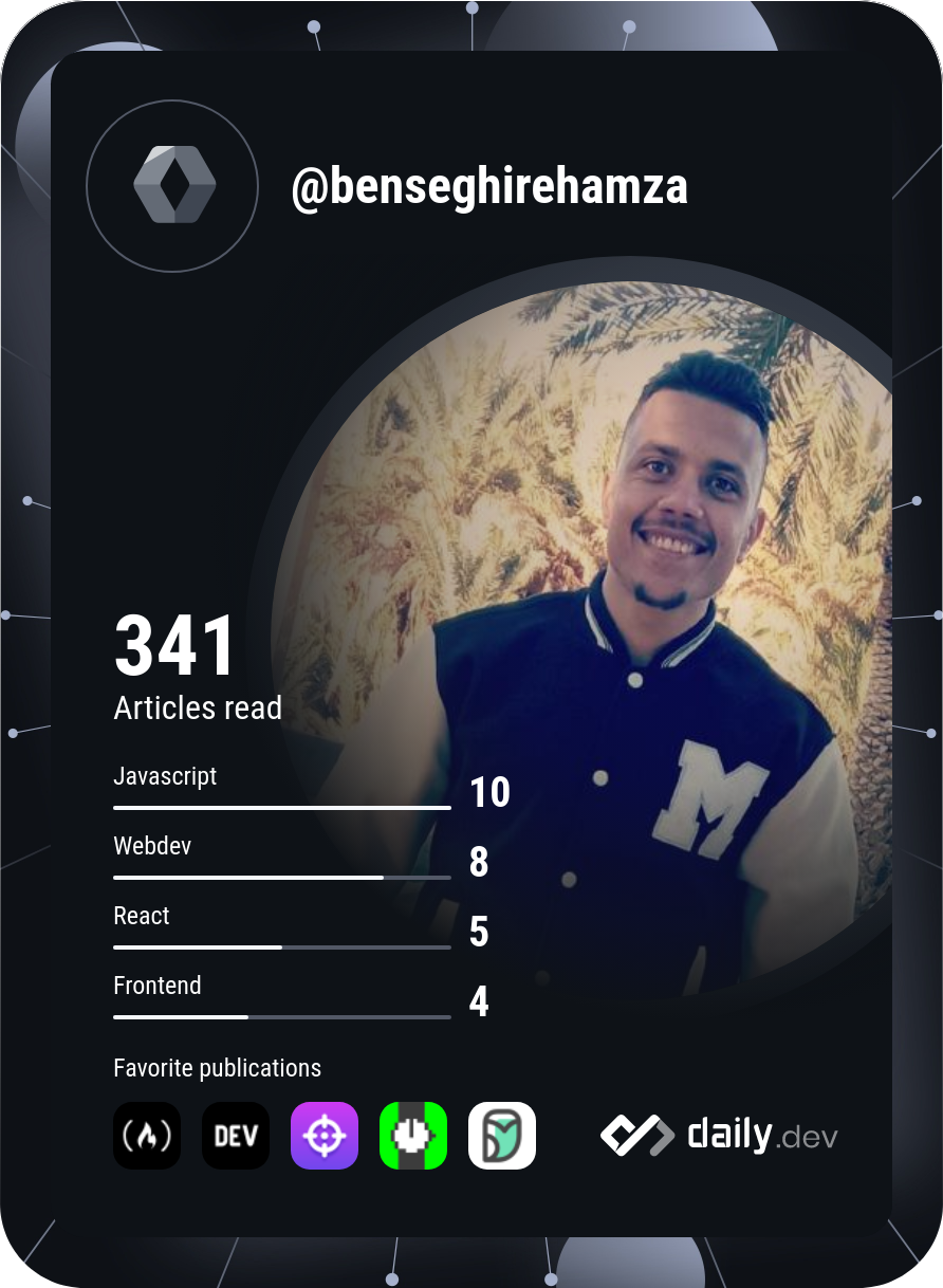 Benseghire Hamza's Dev Card