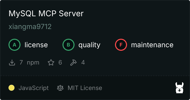 GitHub - xiangma9712/mysql-mcp-server: mcp server accessing MySQL ...