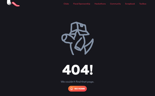 Screenshot of /404