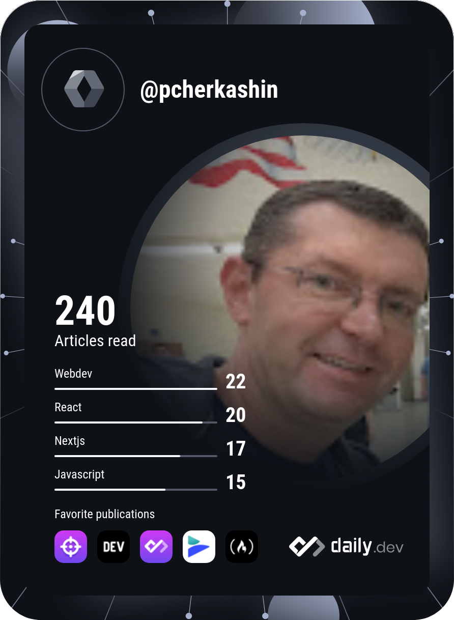 Pavel Cherkashin's Dev Card