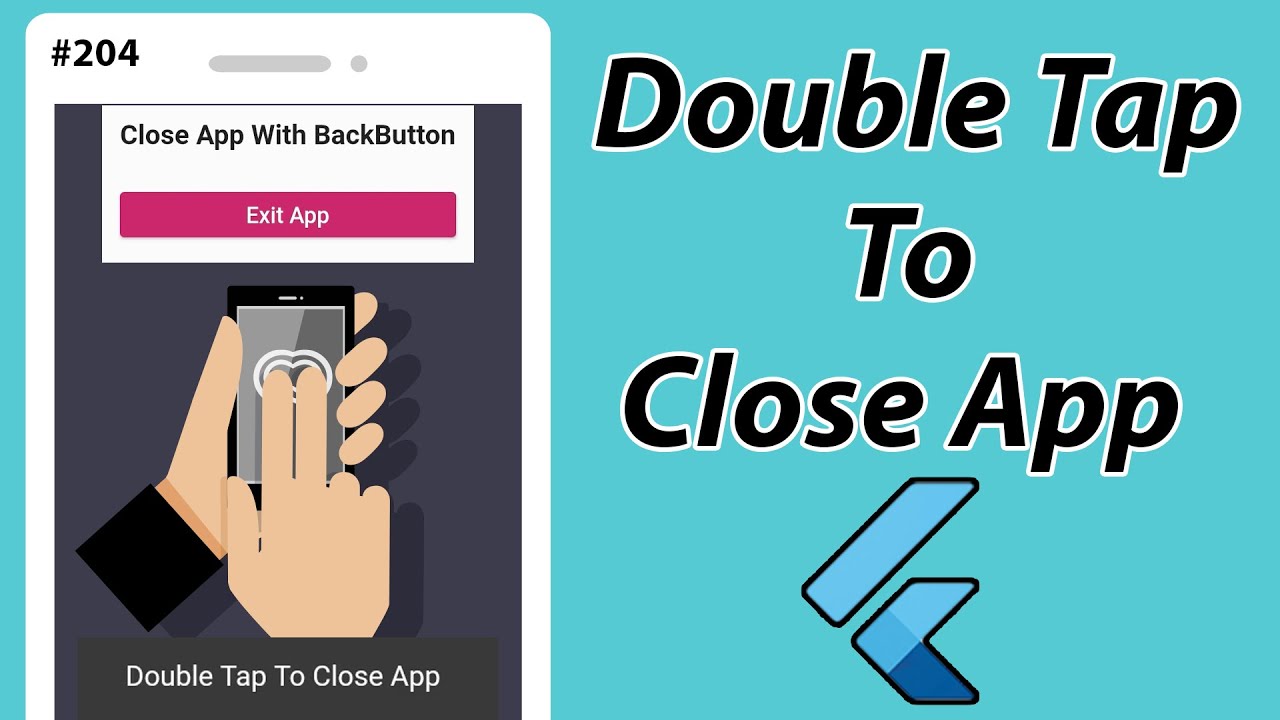 Flutter Tutorial - Double Tap To Close App YouTube video