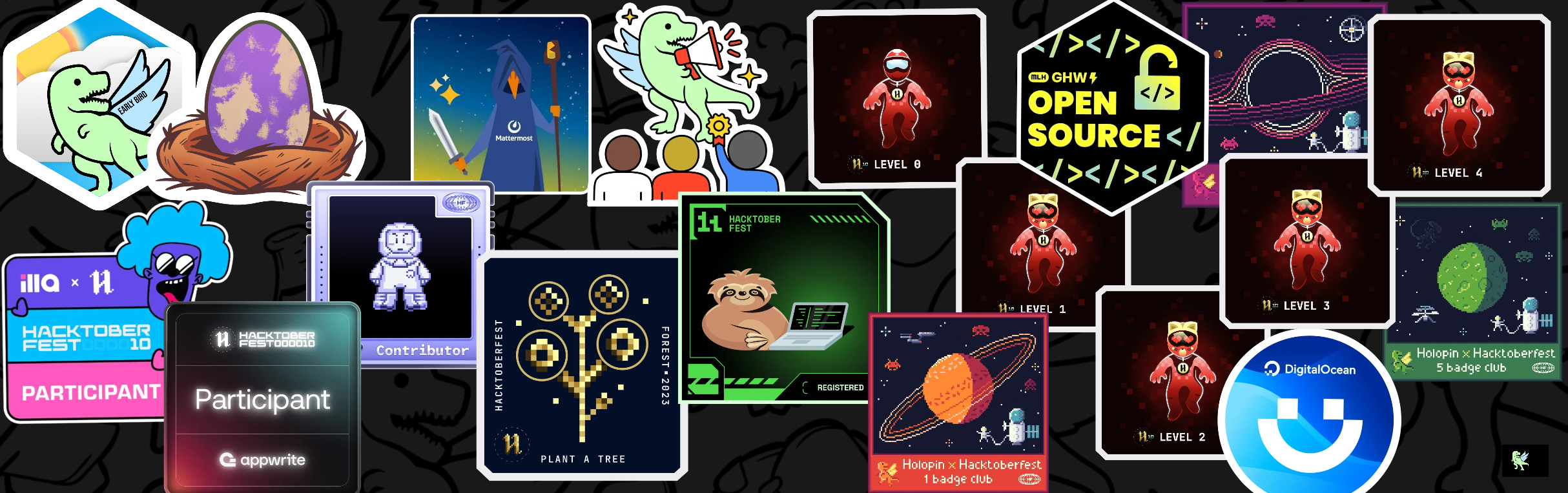 An image of @avinashyadav16's Holopin badges, which is a link to view their full Holopin profile