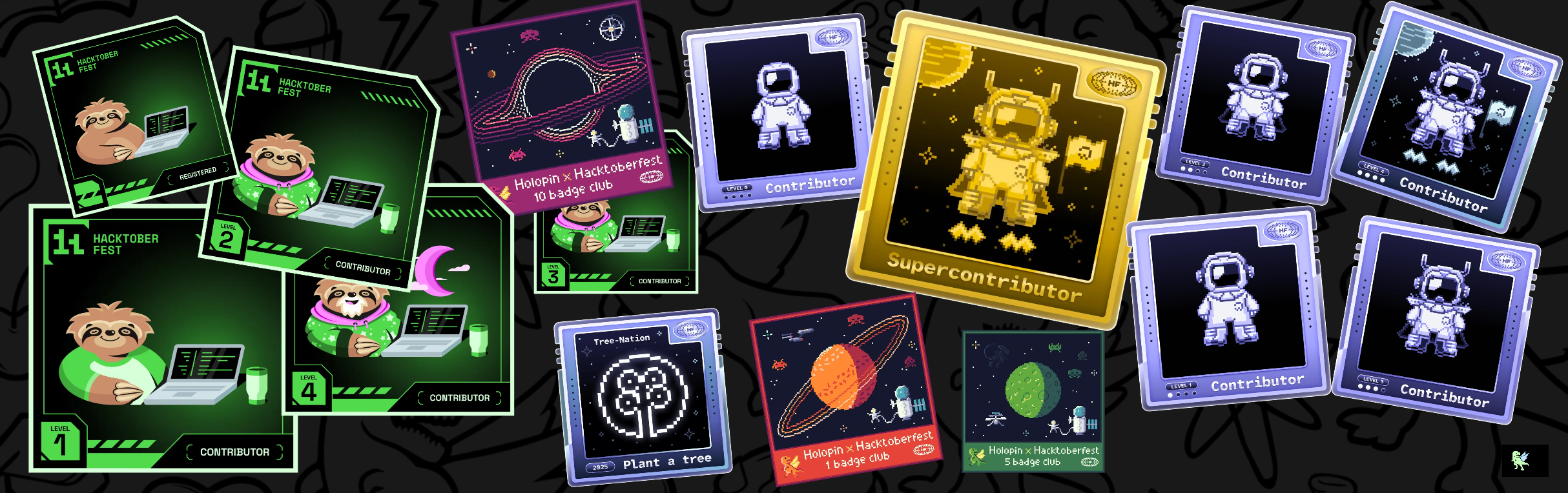 An image of @luciasheel's Holopin badges, which is a link to view their full Holopin profile