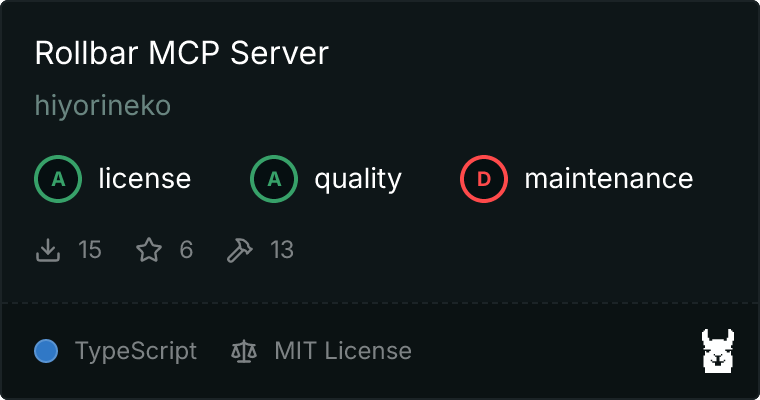Rollbar Server MCP server