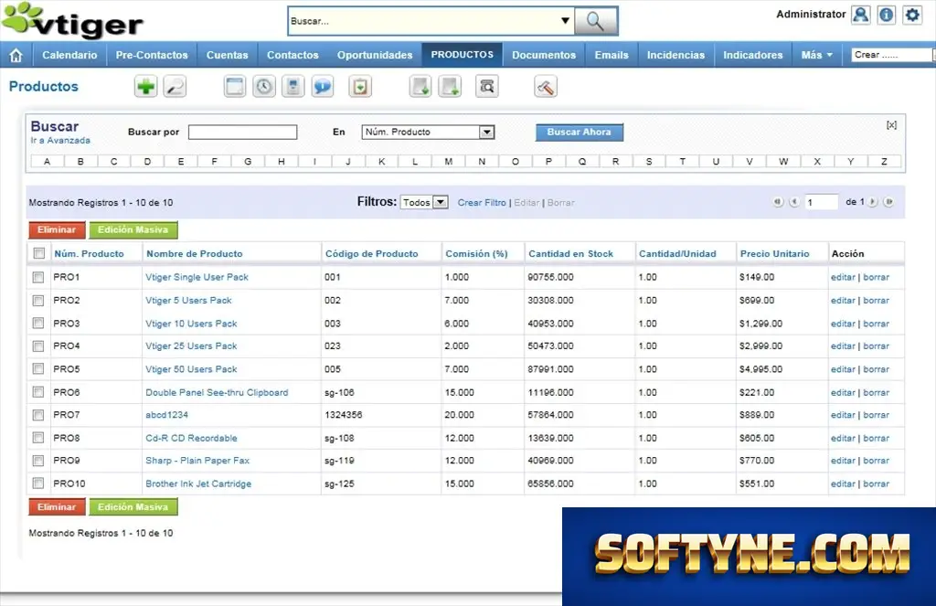 vtiger CRM screenshot 3