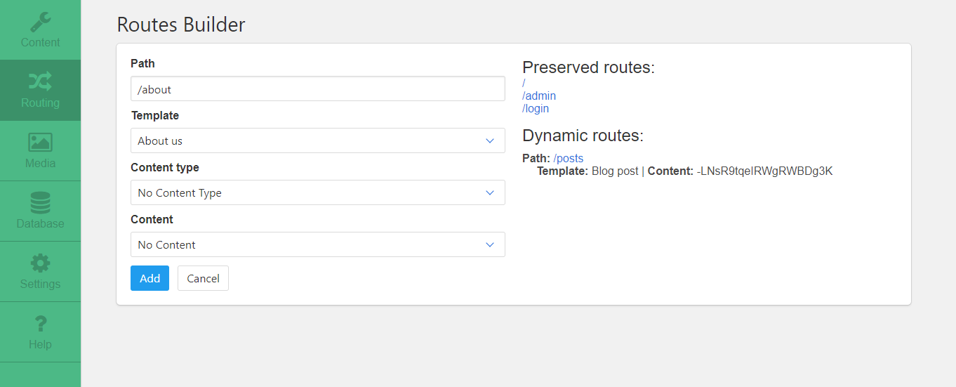 Routing section