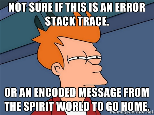 Stack Trace meme