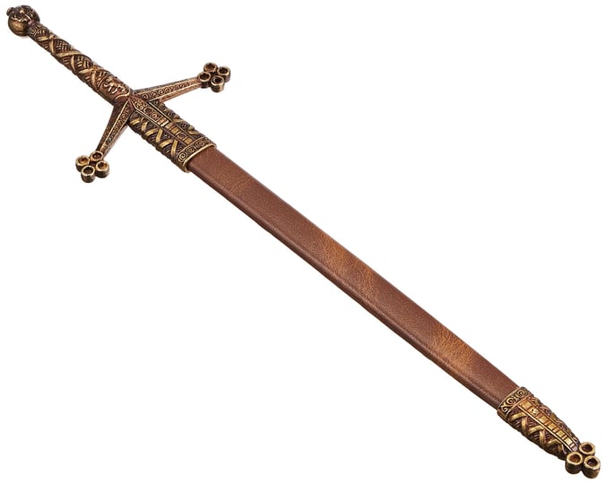 denix-medieval-claymore-sword-letter-opener-with-scabbard-1