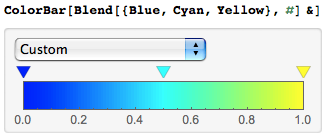 ColorBar usage: custom