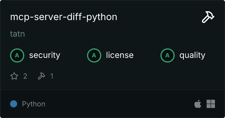Server Diff Python MCP server