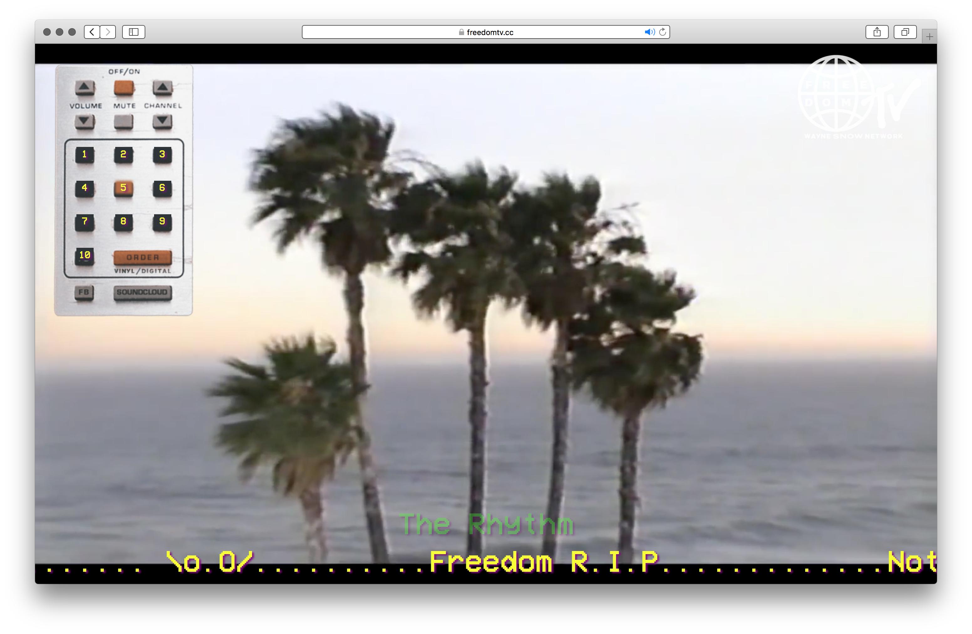 Screenshot of the website