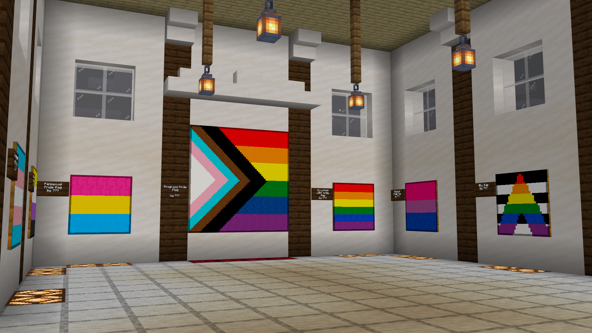 A gallery displaying many of Pridepack's paintings