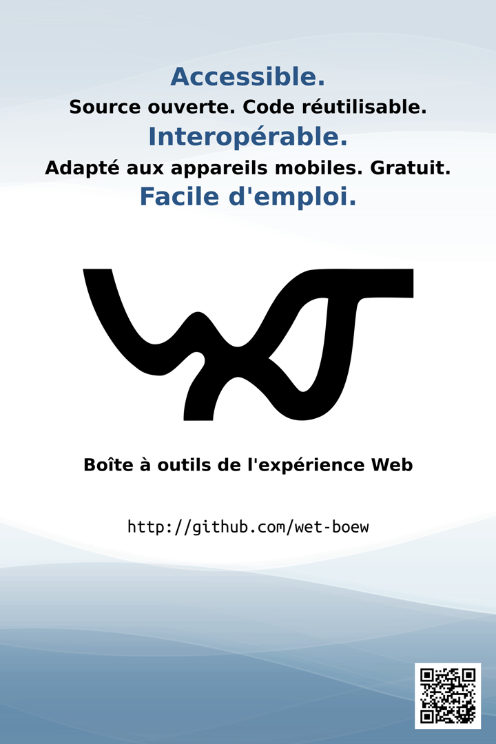 Poster en français pour la Boîte à outils de l'expérience Web.