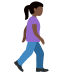 Woman walking facing right: dark skin tone