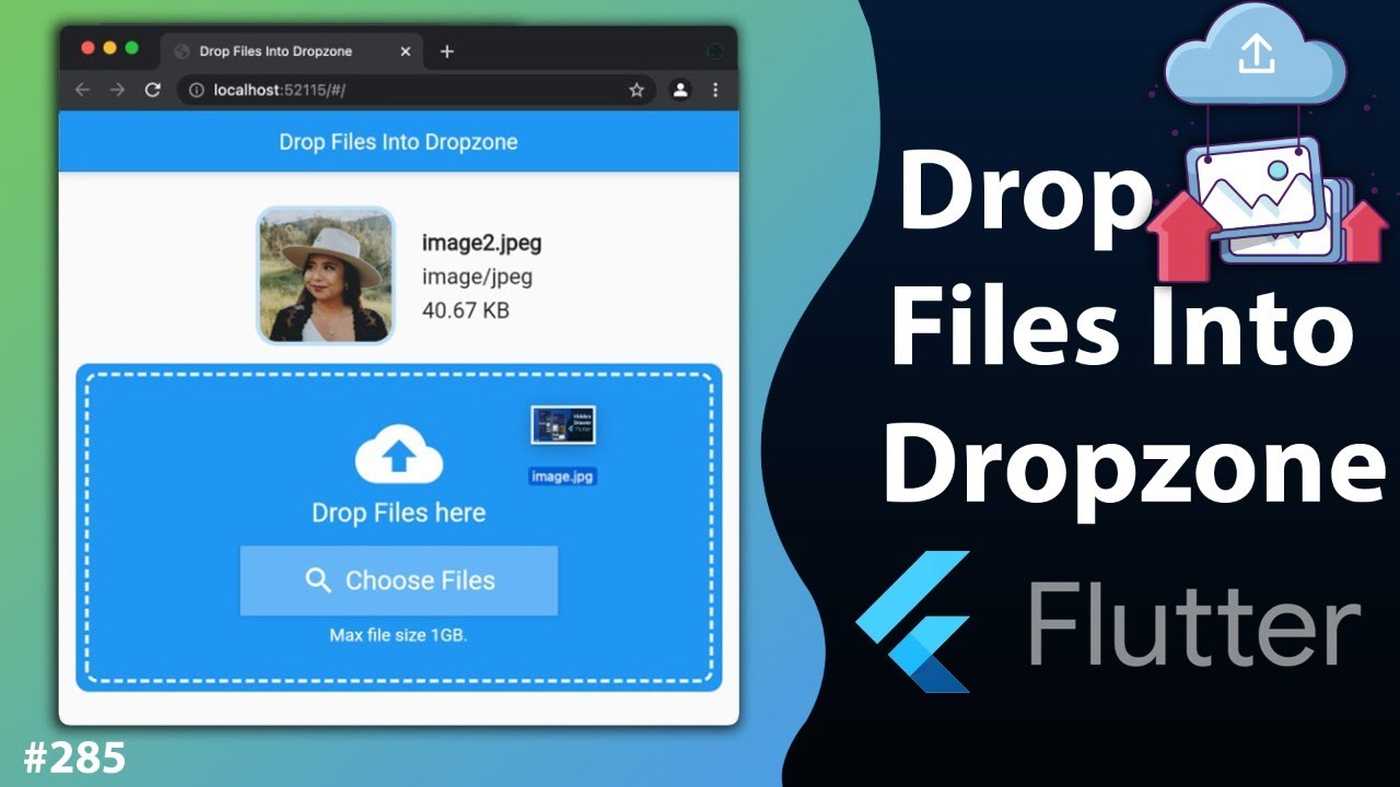 Flutter Tutorial - Drag And Drop File Upload [2021] Drop Files Into Dropzone YouTube video