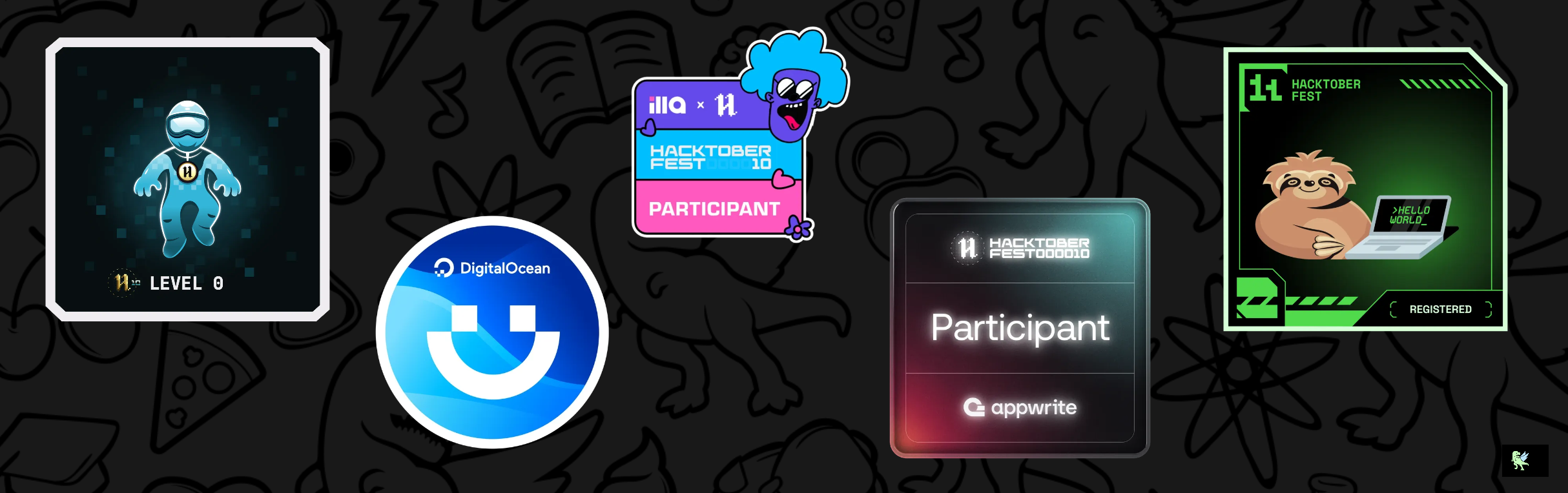 An image of @kanakmaheshwari3115's Holopin badges, which is a link to view their full Holopin profile