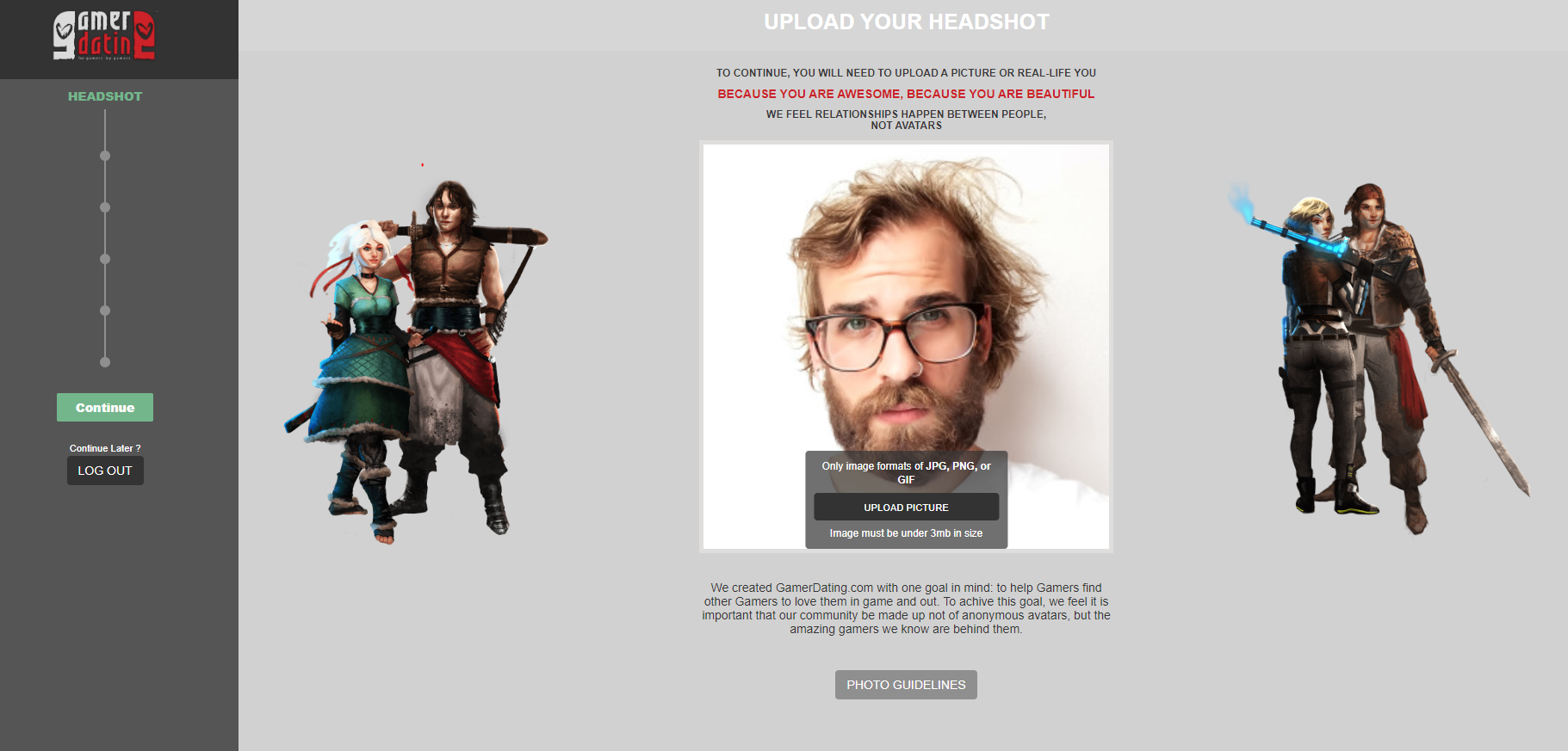 Gamerdating profile picture