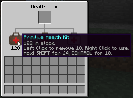 Showing the health box's tooltips.