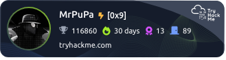 MrPuPa's TryHackMe Profiles